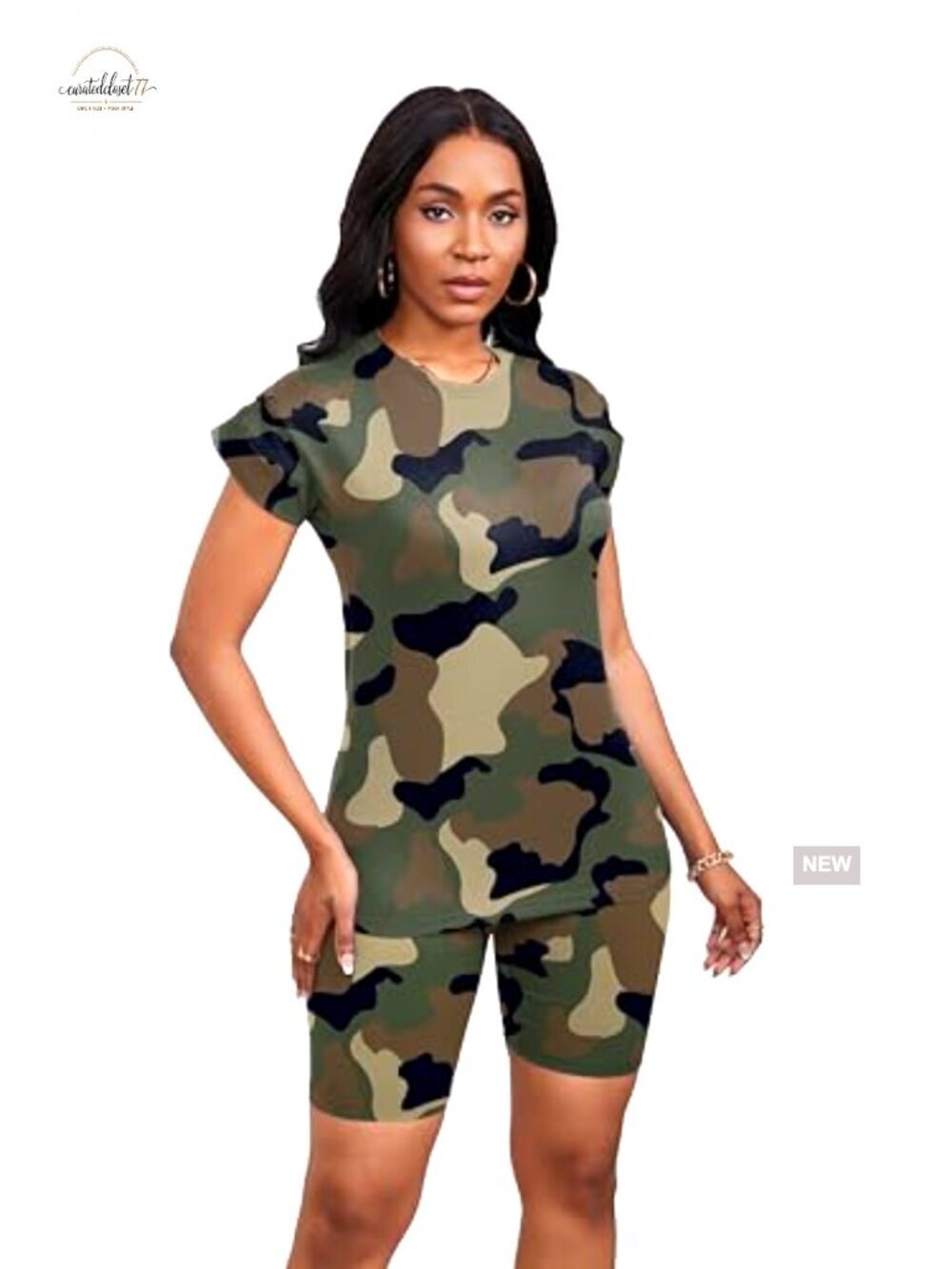 Women's Summer Tracksuit Set Biker Shorts Workout Jogger Outfit - Picture 4 of 6
